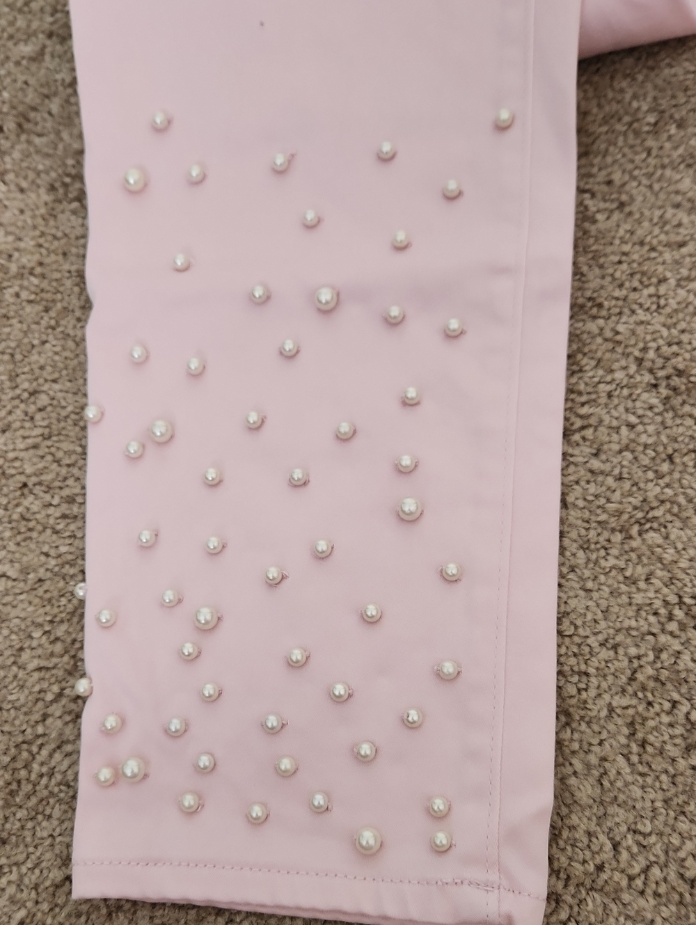 Lilly Pulitzer Worth Skinny Jeans Pink Fizz Pearl Embellished 6 - Picture 5 of 6